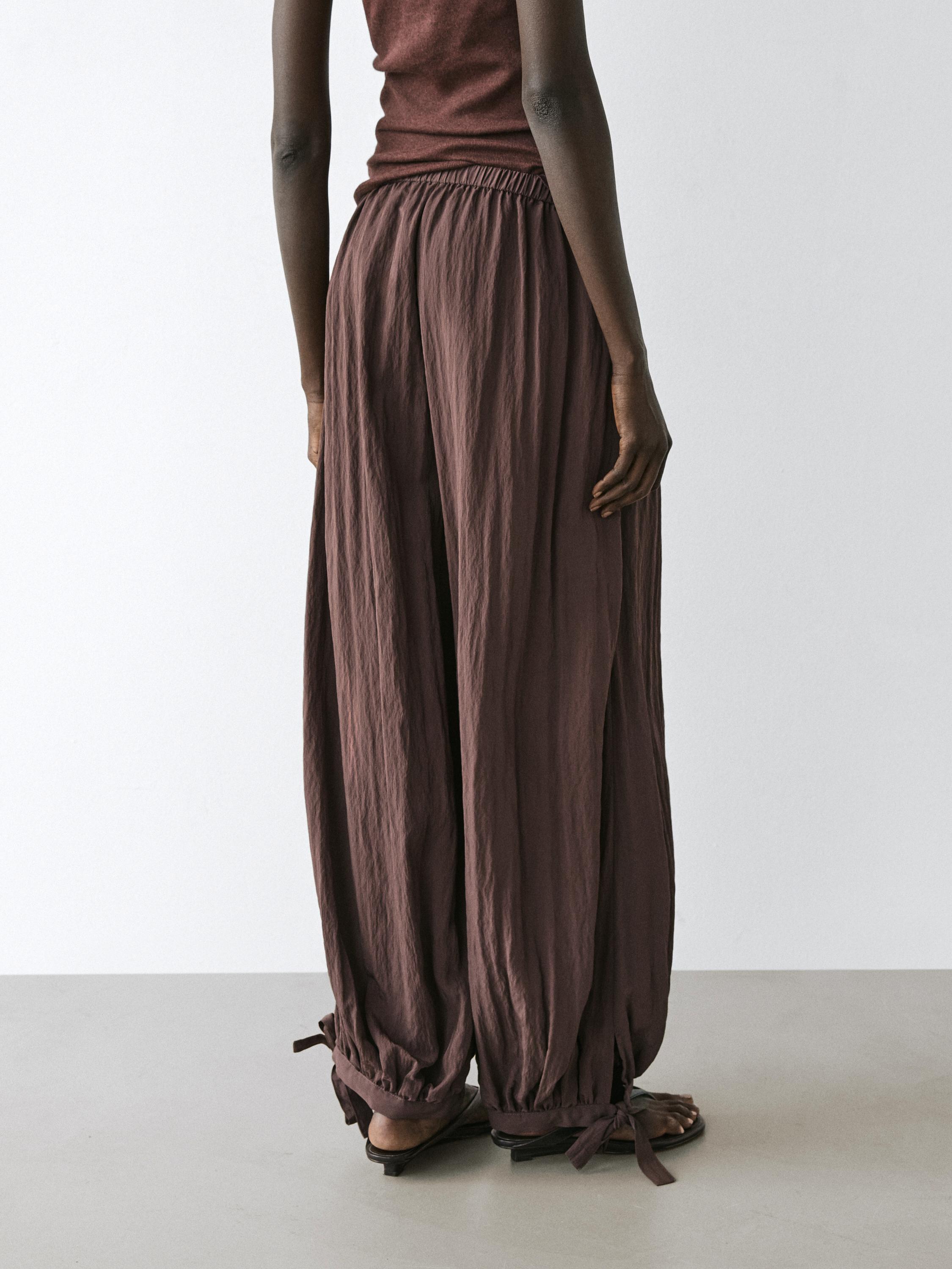 flowing draped pants